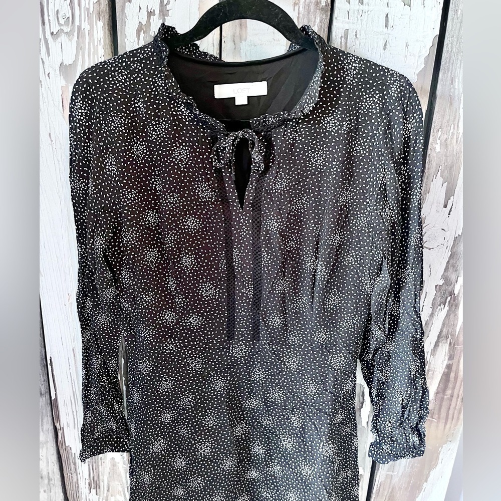 AT Loft size 4 black & white dress lined - Picture 4 of 5